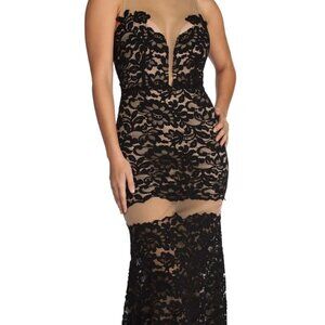 Windsor Black Formal  Lace Dress Size Small